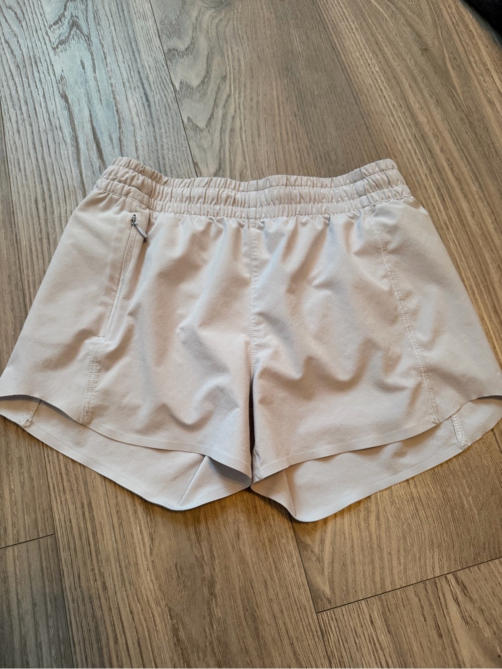 Athleta Girl White Ruffle Running Shorts Lined Size 14